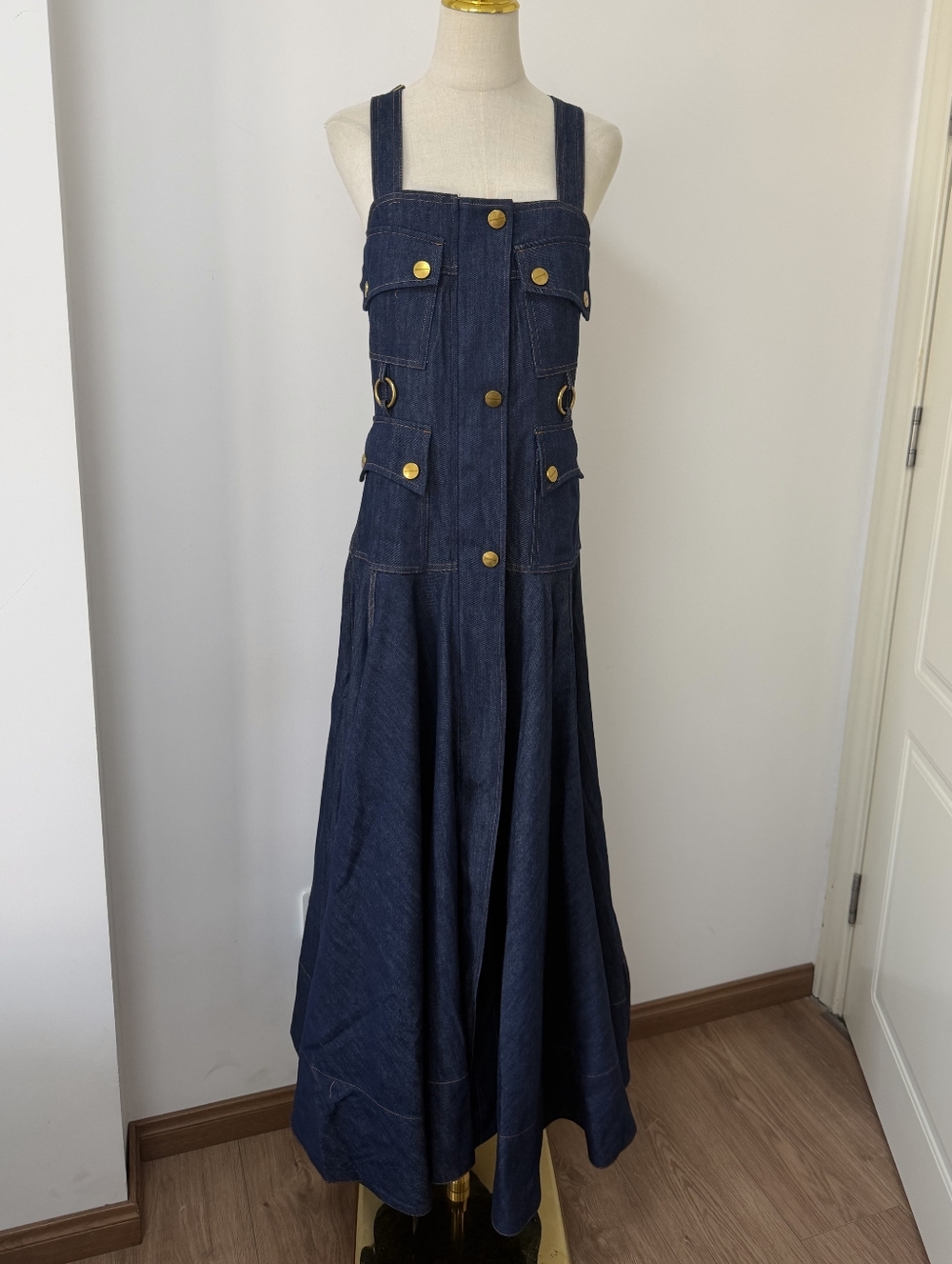 ZIMMERMANN RunwayLuna Denim Utility Midi Dress